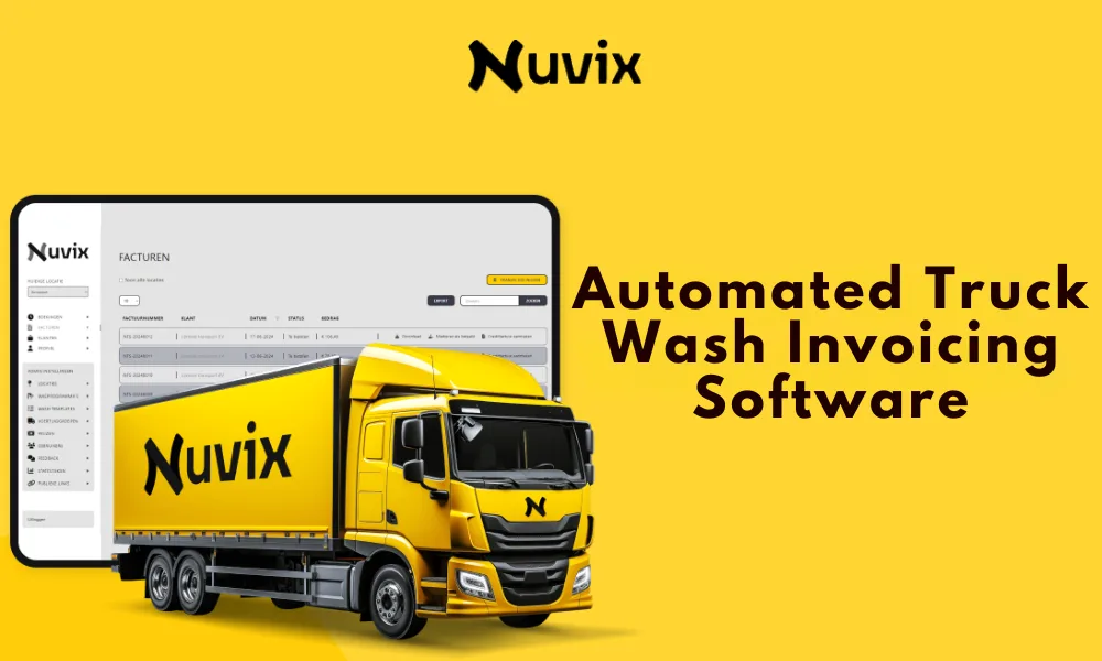 Automated truck wash invoicing software dashboard by Nuvix