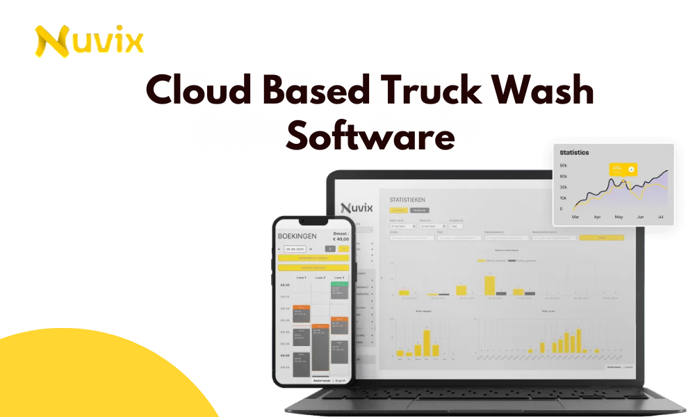 Cloud based truck wash software dashboard by Nuvix