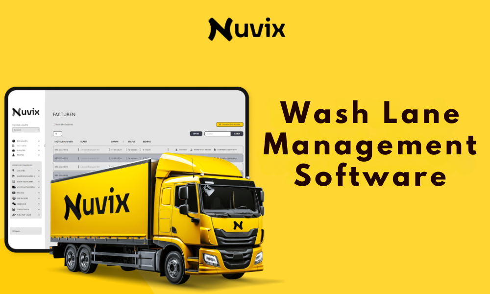 Wash lane management software dashboard by Nuvix