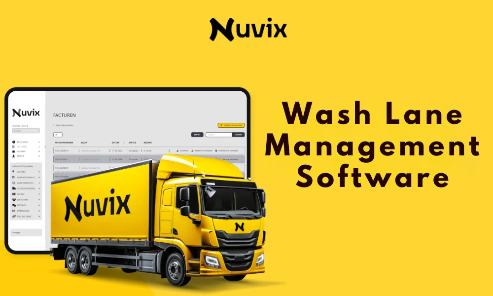 Wash lane management software dashboard by Nuvix