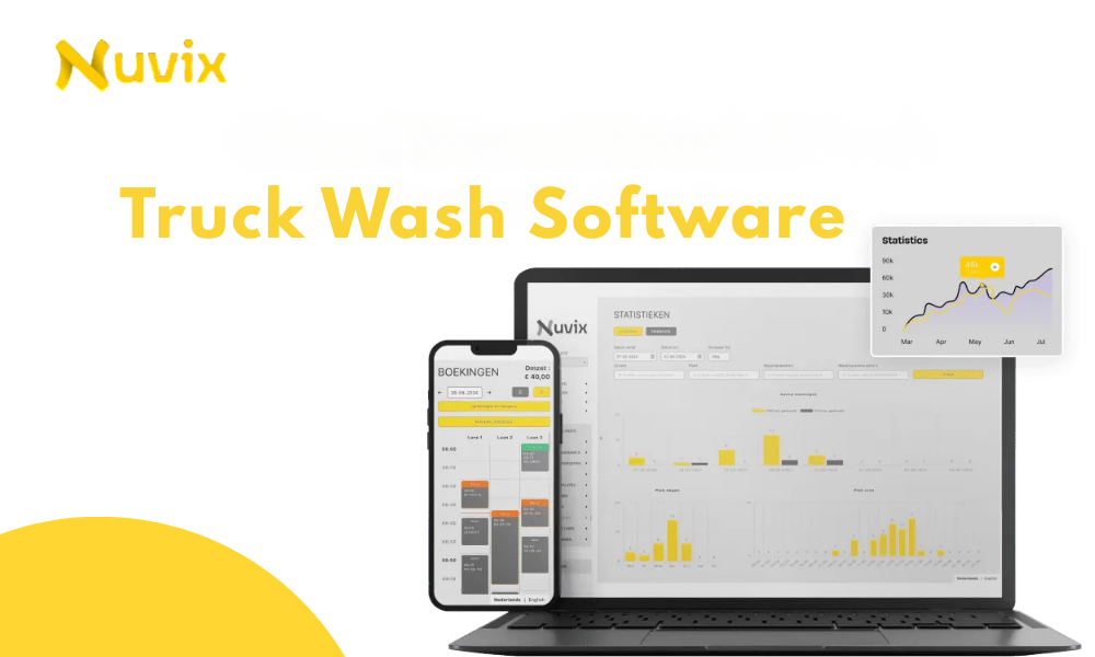 Truck wash software revenue dashboard by Nuvix